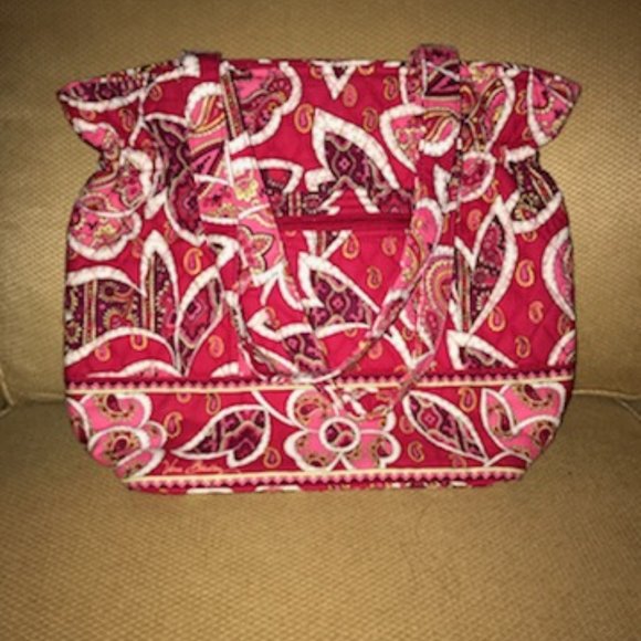 Rosy Posies Laura Cinch Tote Vera Bradley shoulder bag tote Retired Spring 2012 - Picture 2 of 11